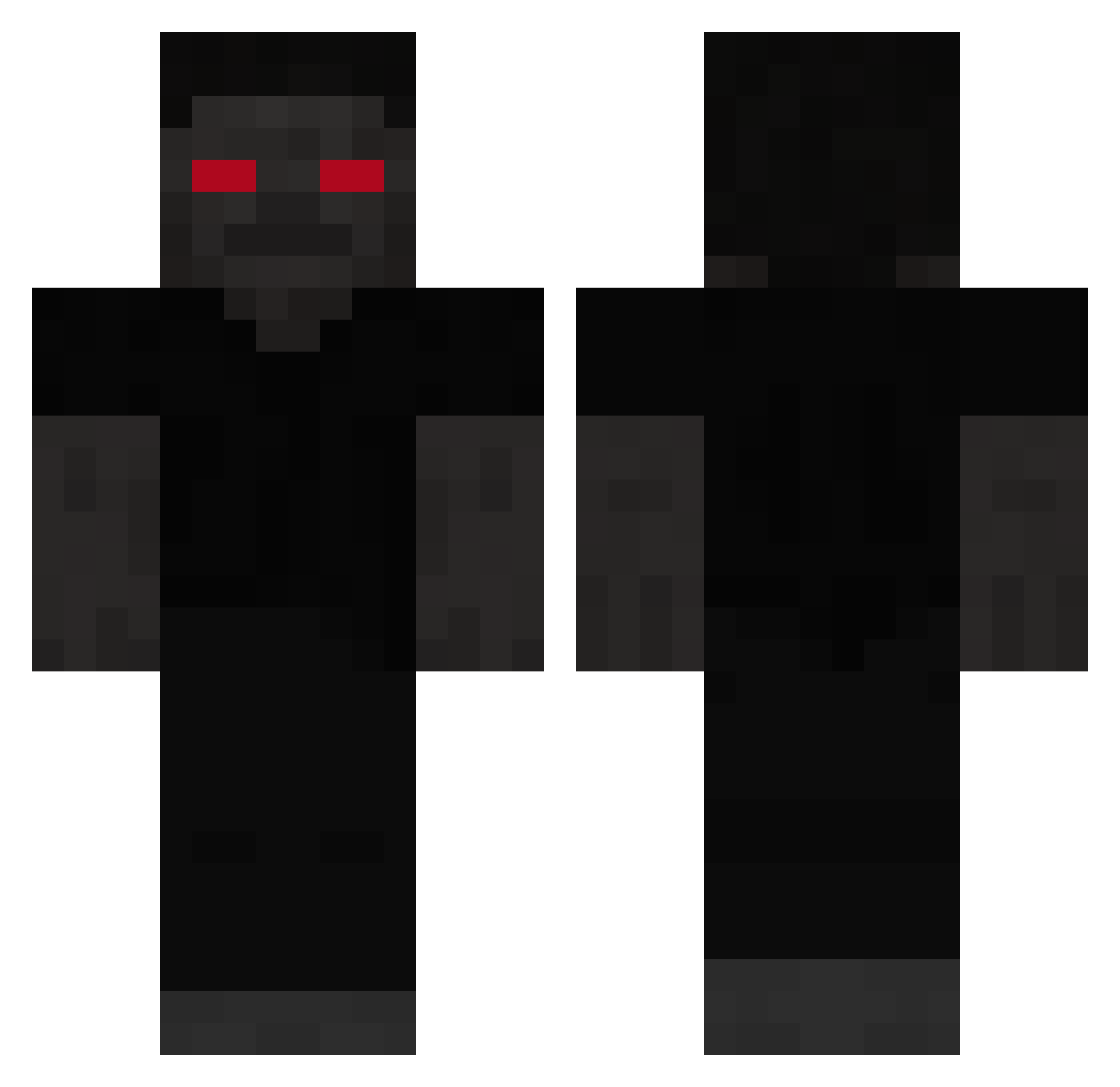 Myriaad Minecraft skin, front and back view
