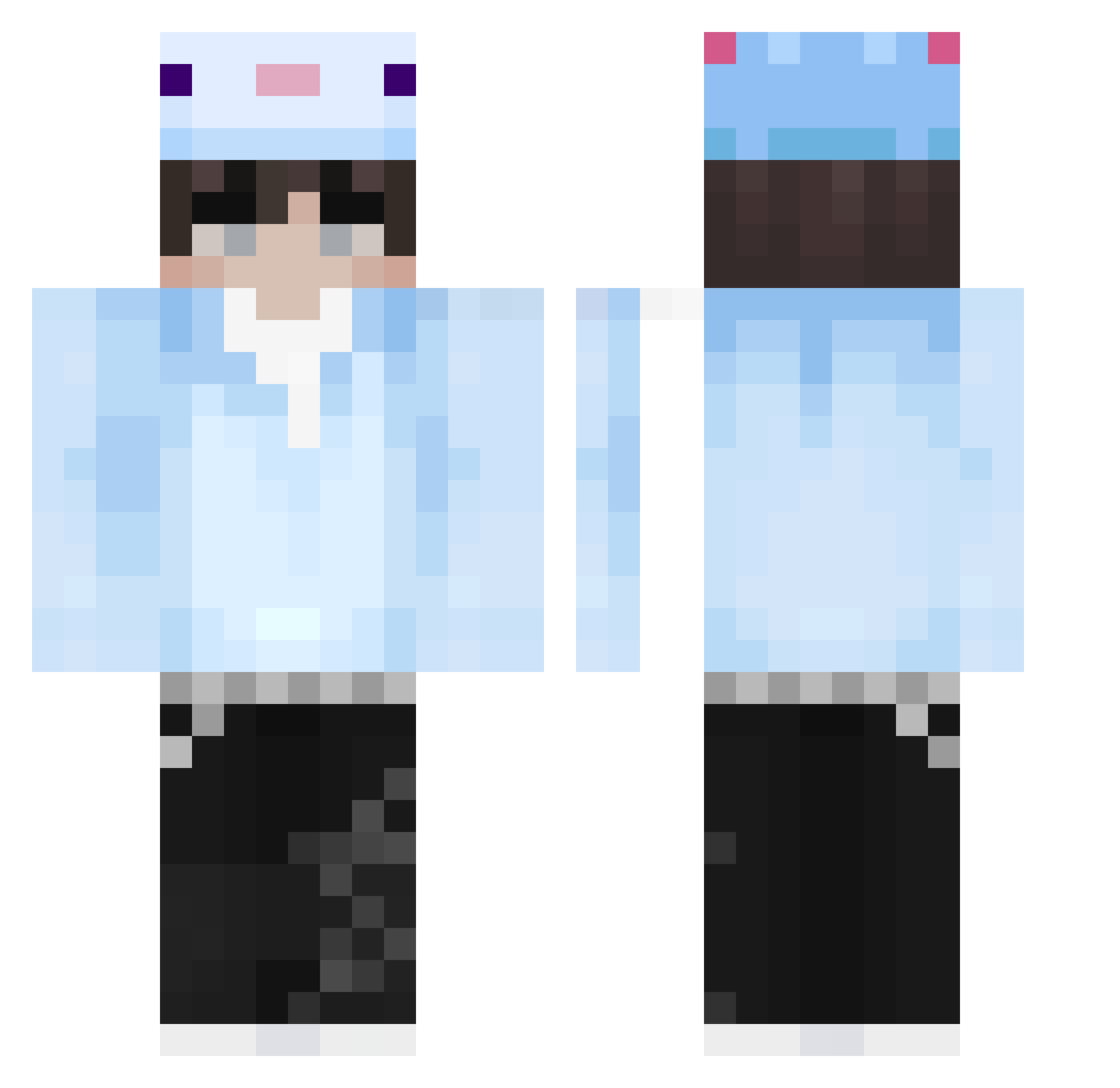 LordPerceval_42 Minecraft skin, front and back view