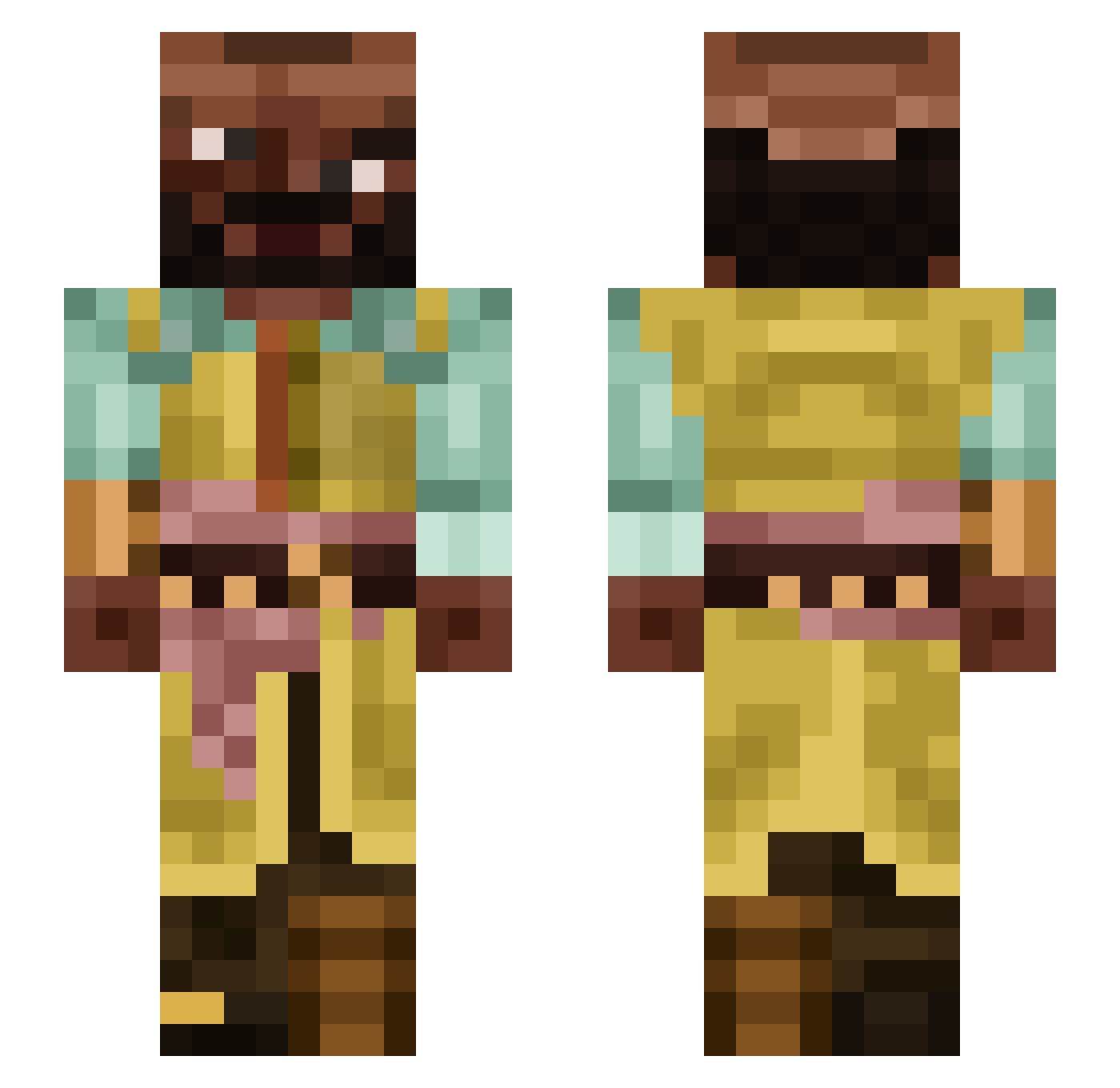 zvolin2012 Minecraft skin, front and back view