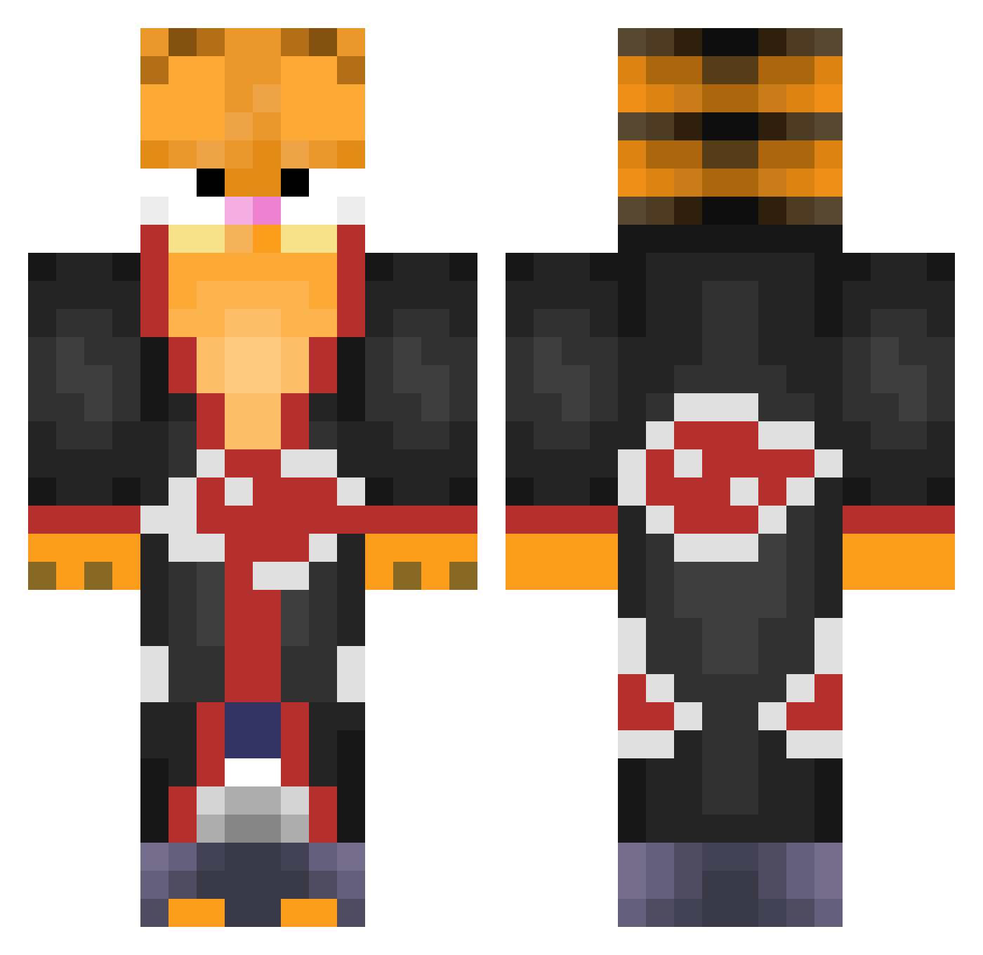StoneNaP Minecraft skin, front and back view