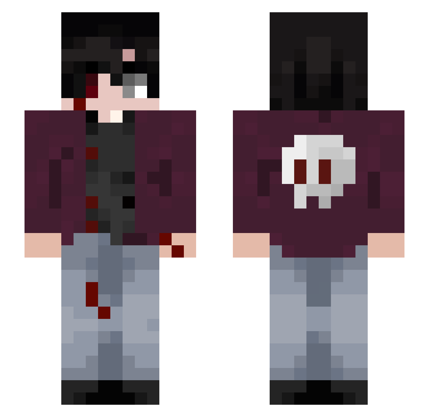vxom511 Minecraft skin, front and back view