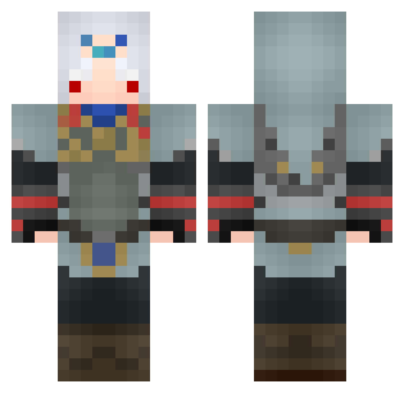 lChriz Minecraft skin, front and back view