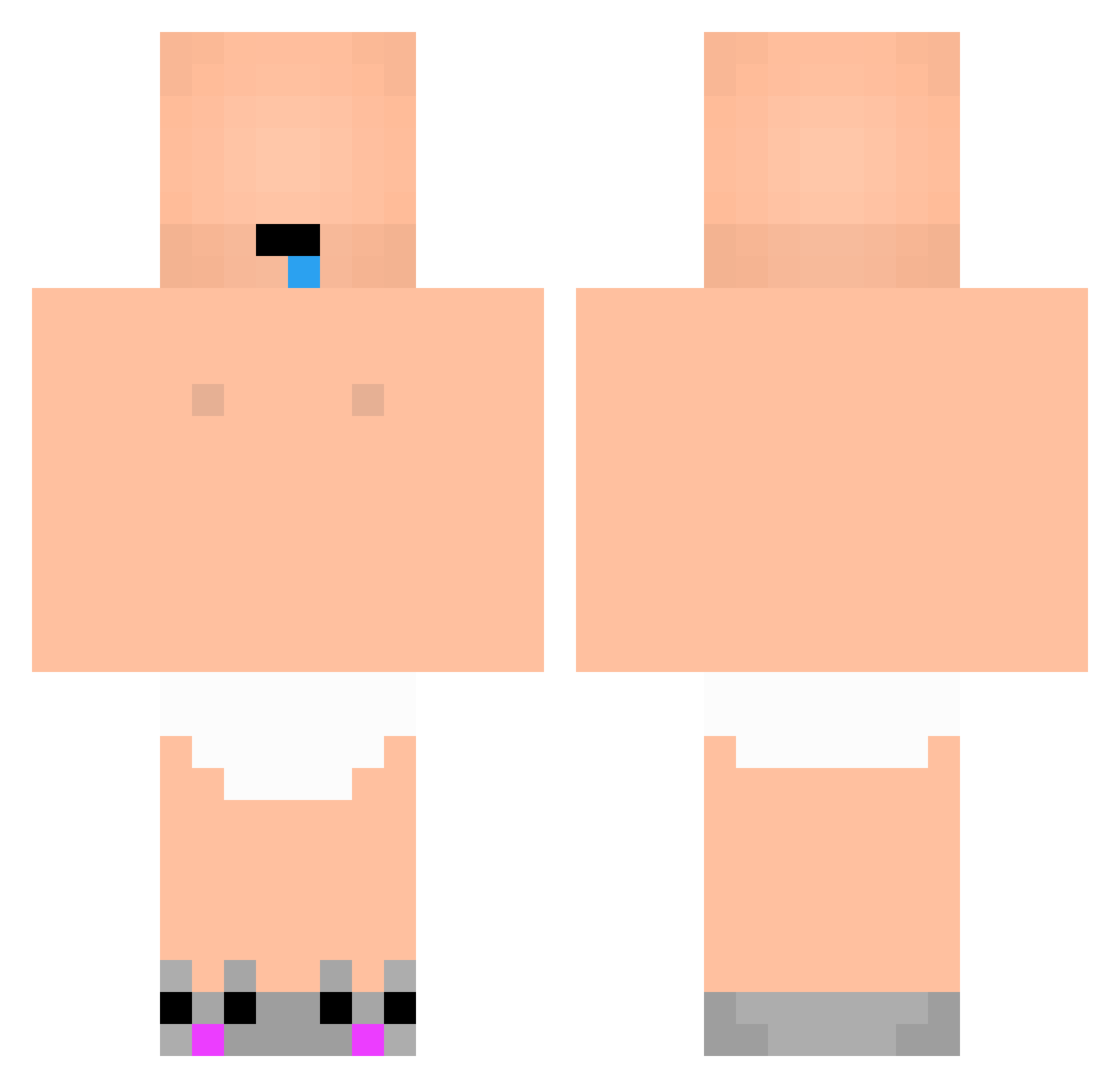 Krooshy Minecraft skin, front and back view
