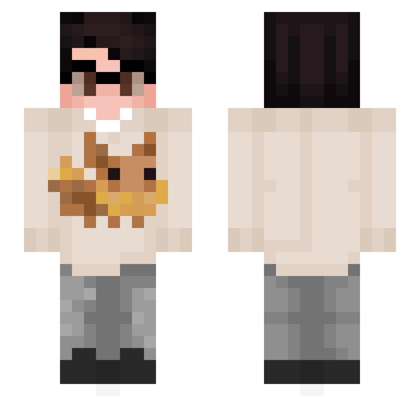 xMarcosZ Minecraft skin, front and back view