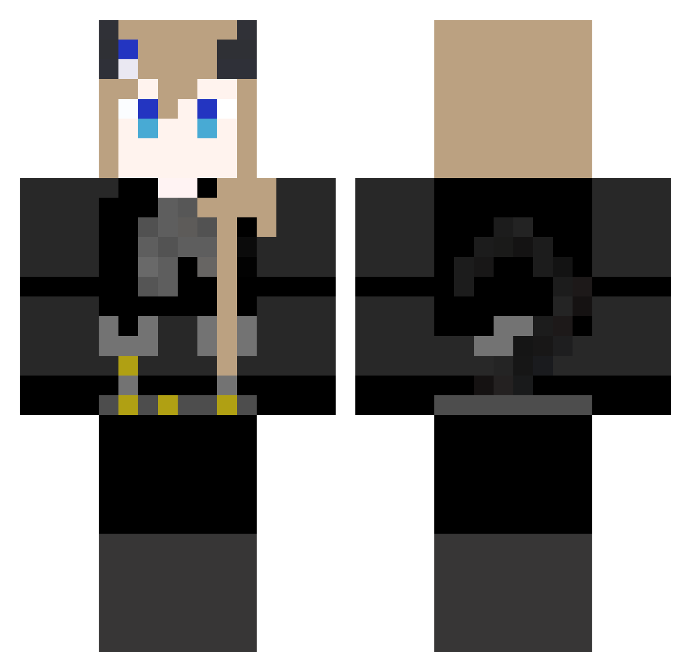 Maver1ck23 Minecraft skin, front and back view