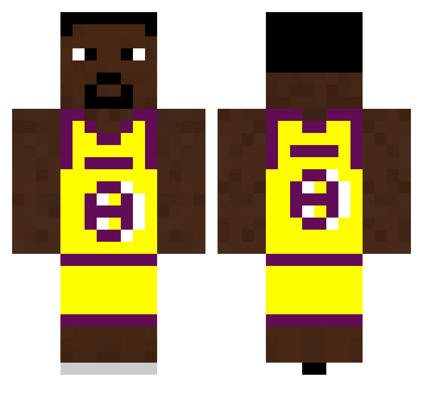 ILoveYouBaKu Minecraft skin, front and back view