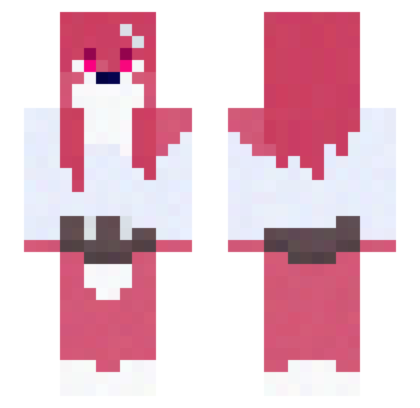 Ray__cast Minecraft skin, front and back view