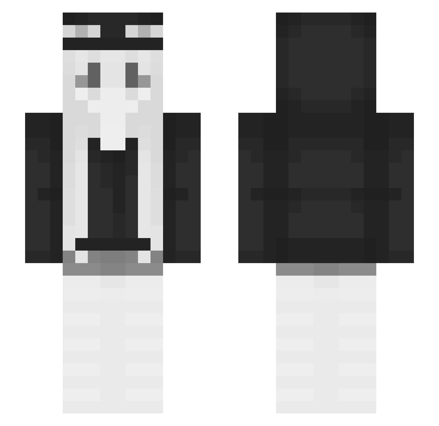 star_death Minecraft skin, front and back view