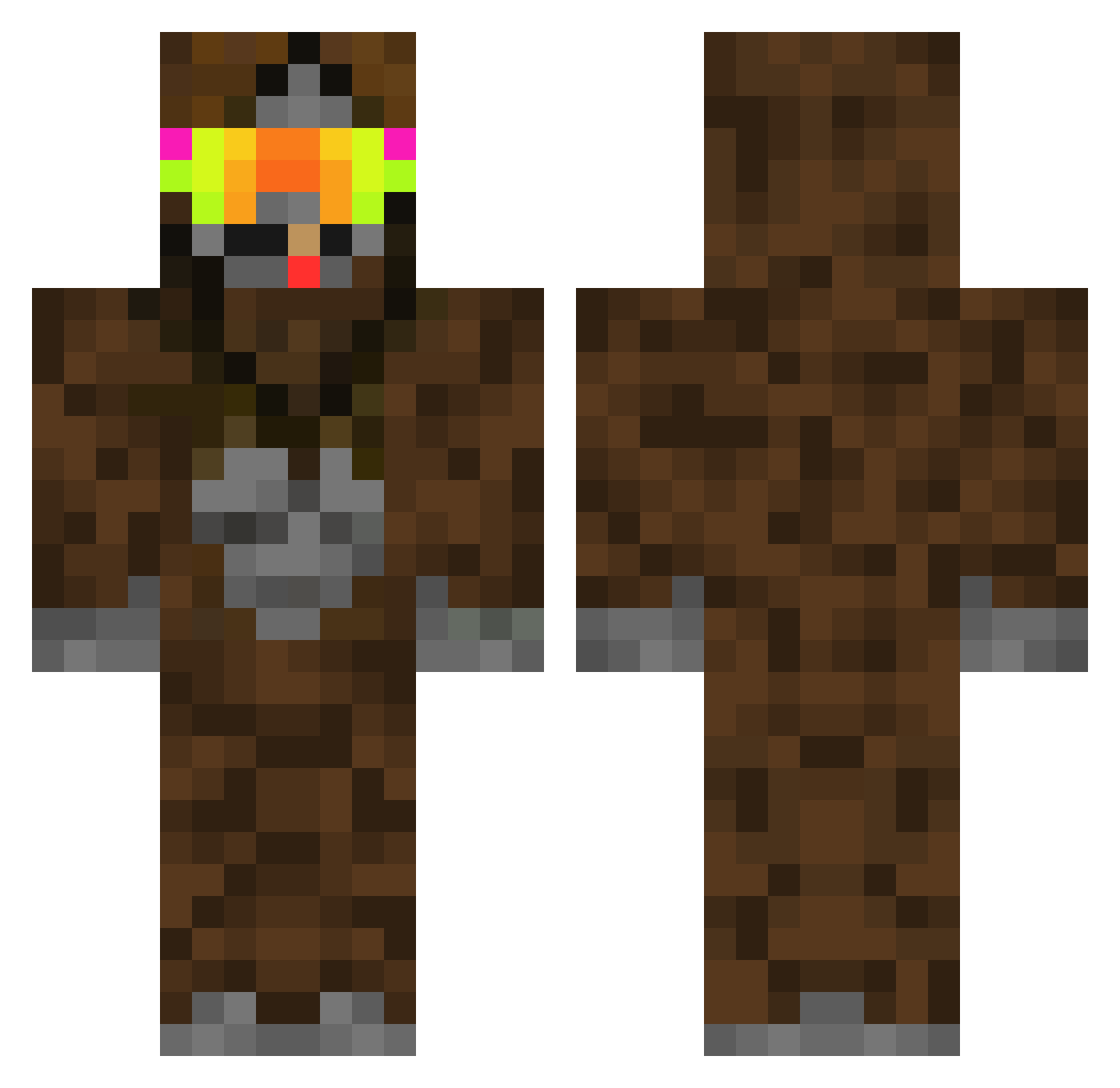 madmillionhouse Minecraft skin, front and back view