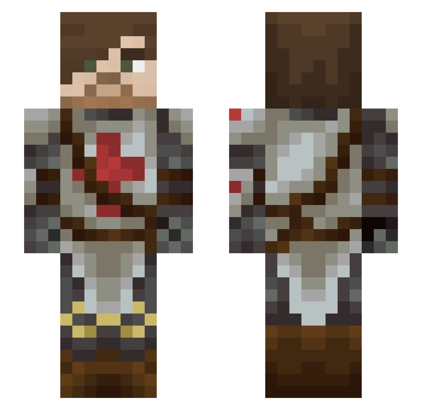 5i1v3rW01f Minecraft skin, front and back view