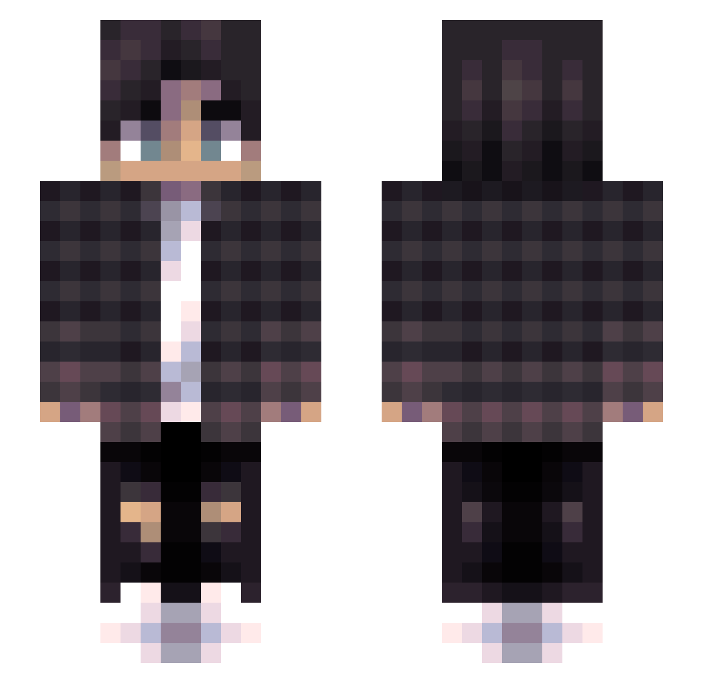 Arturo0808 Minecraft skin, front and back view