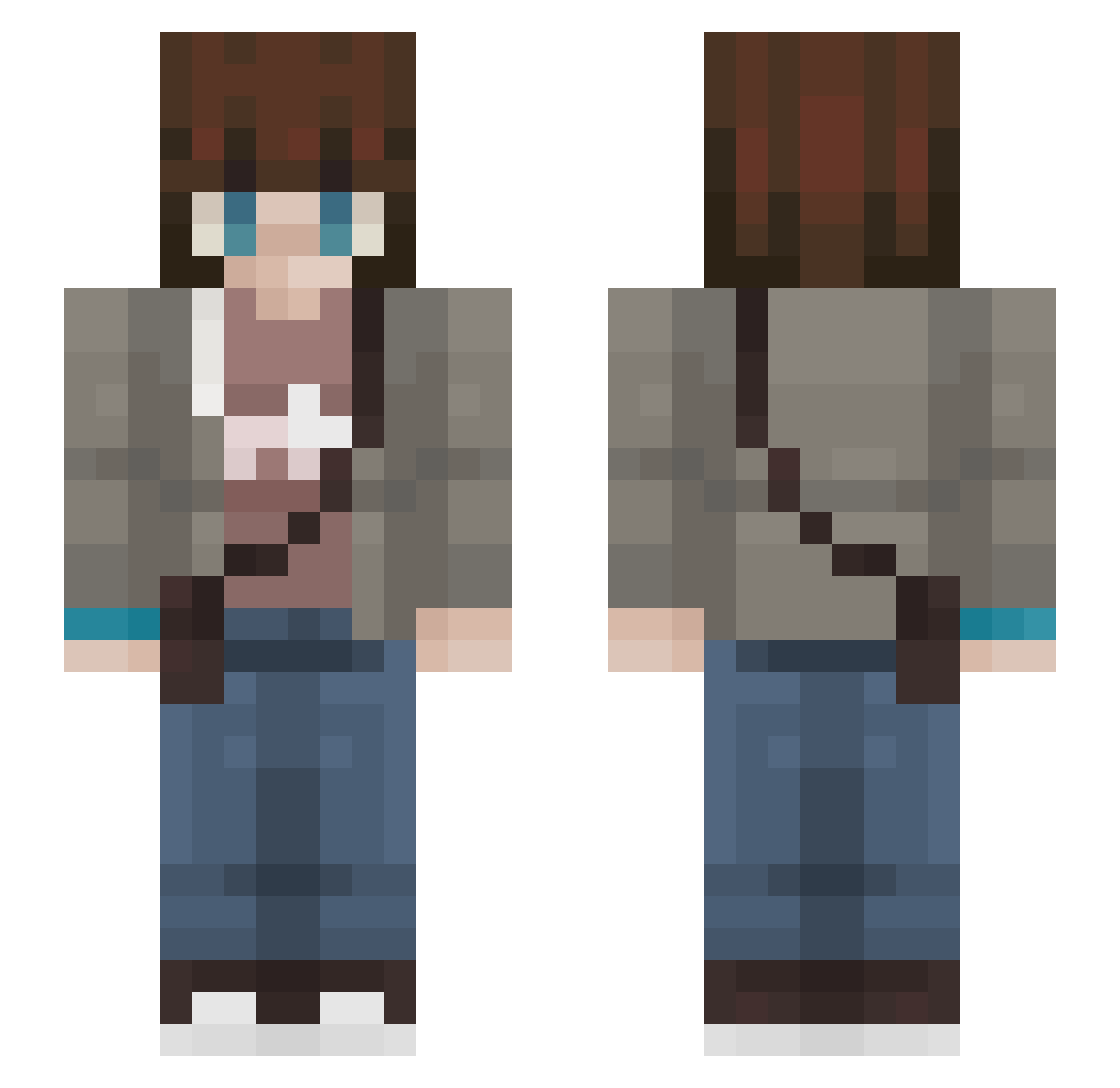 kloekhw Minecraft skin, front and back view