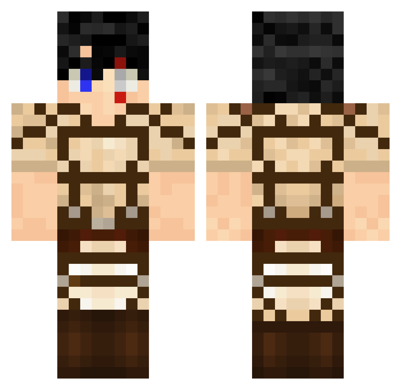 lightvoyager49 Minecraft skin, front and back view