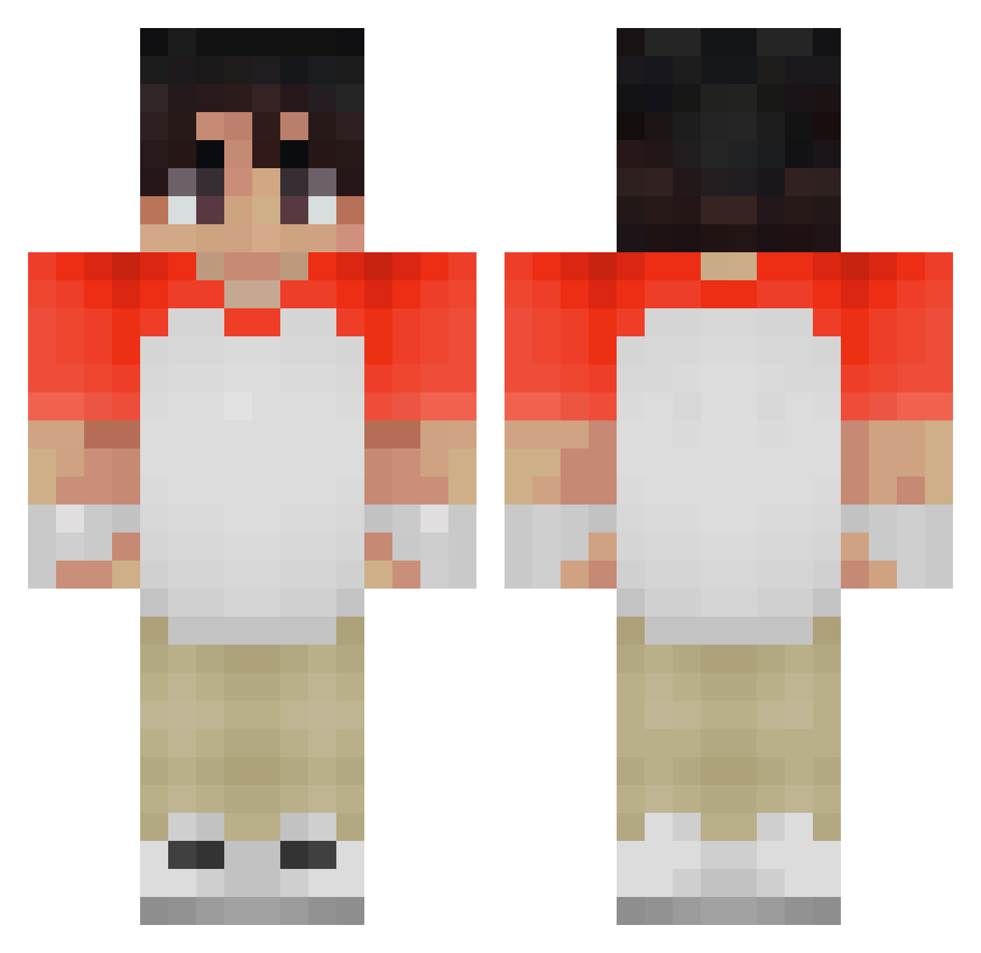 NotAiko1 Minecraft skin, front and back view