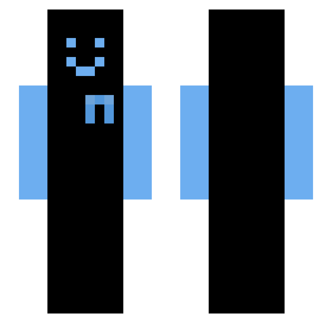 RankedNpc Minecraft skin, front and back view