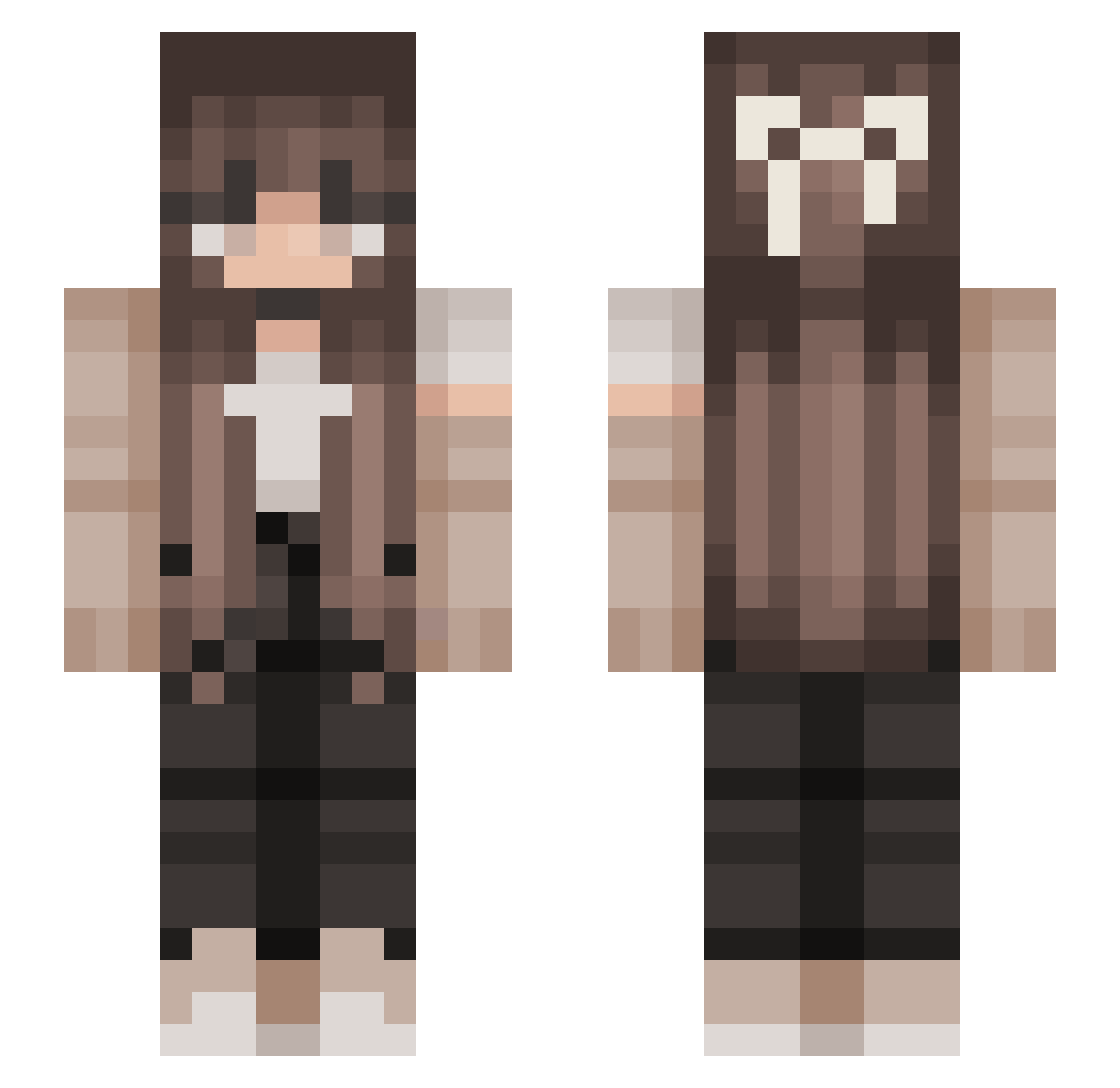 ciaobellaa Minecraft skin, front and back view