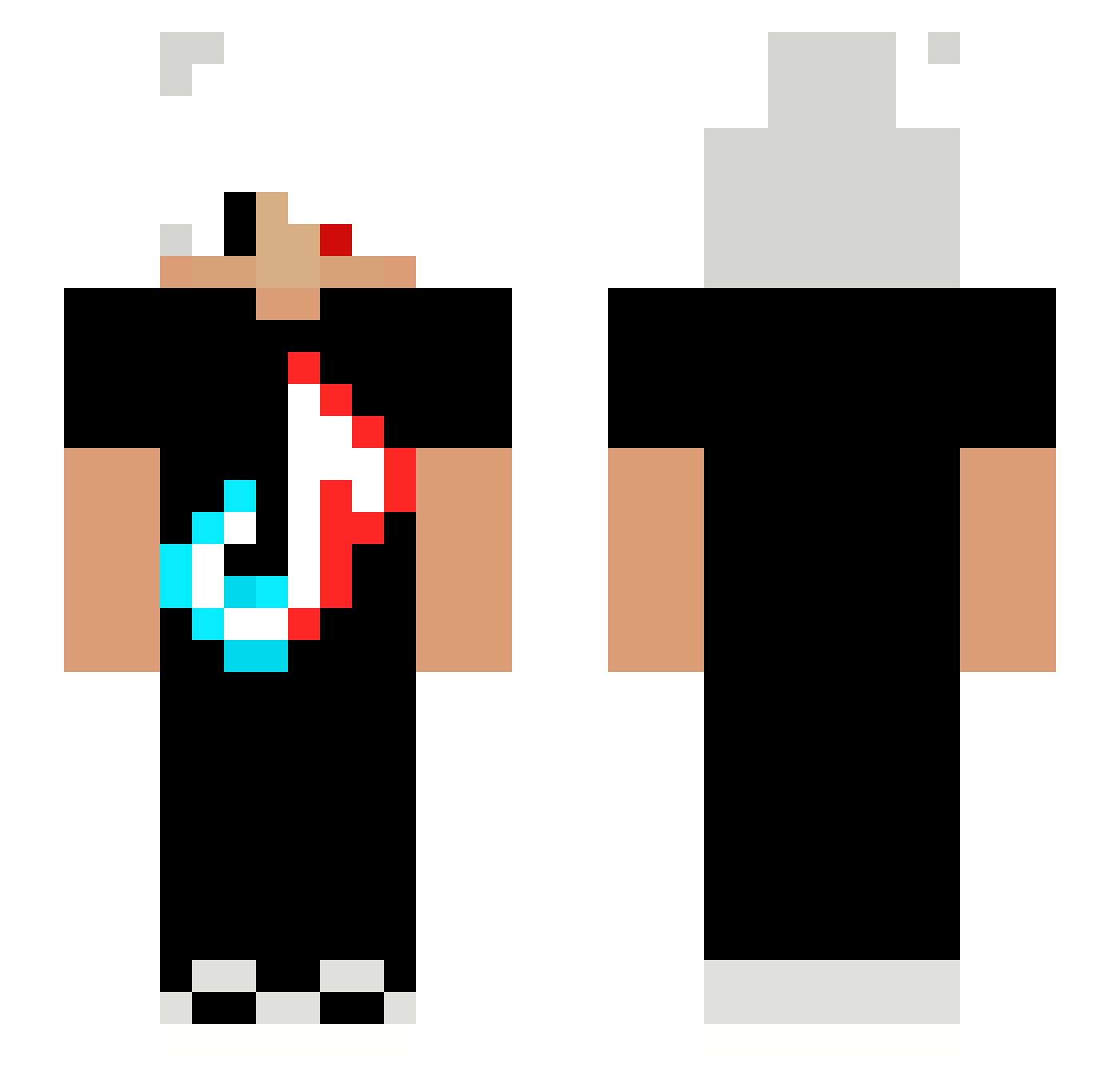 Cativar Minecraft skin, front and back view