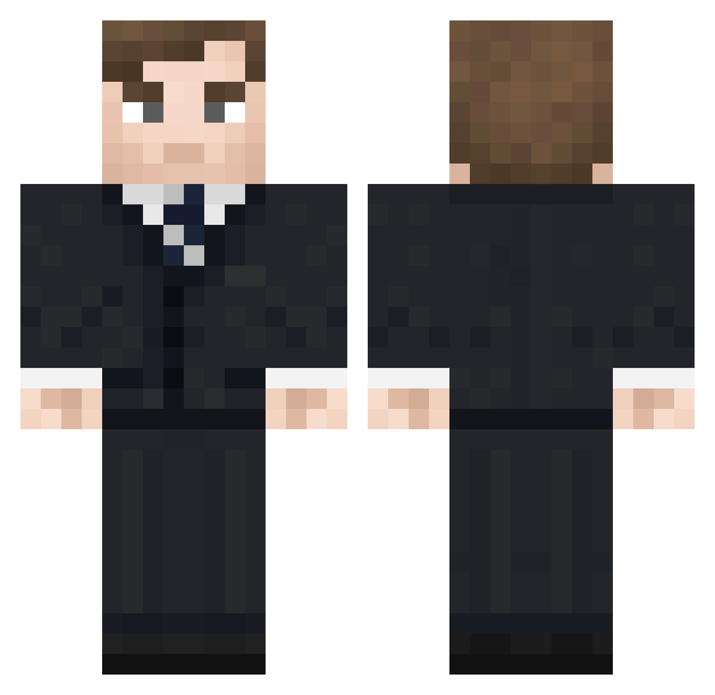 PolishOtter Minecraft skin, front and back view