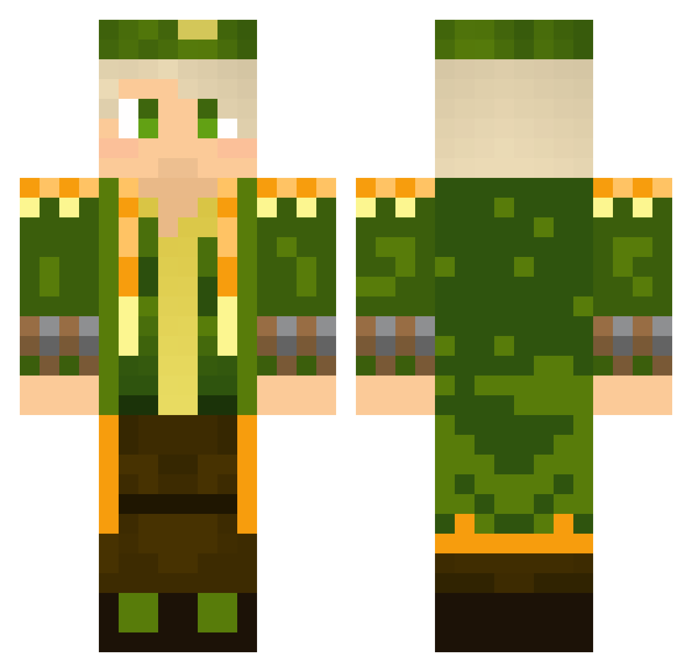 1Lody Minecraft skin, front and back view