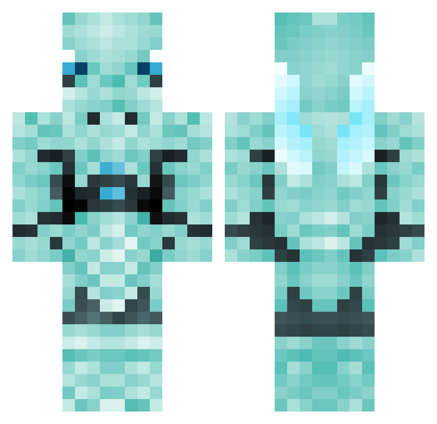 _Cocytus__ Minecraft skin, front and back view