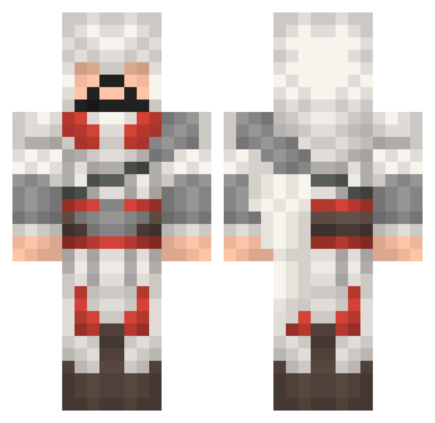 Sandr011 Minecraft skin, front and back view