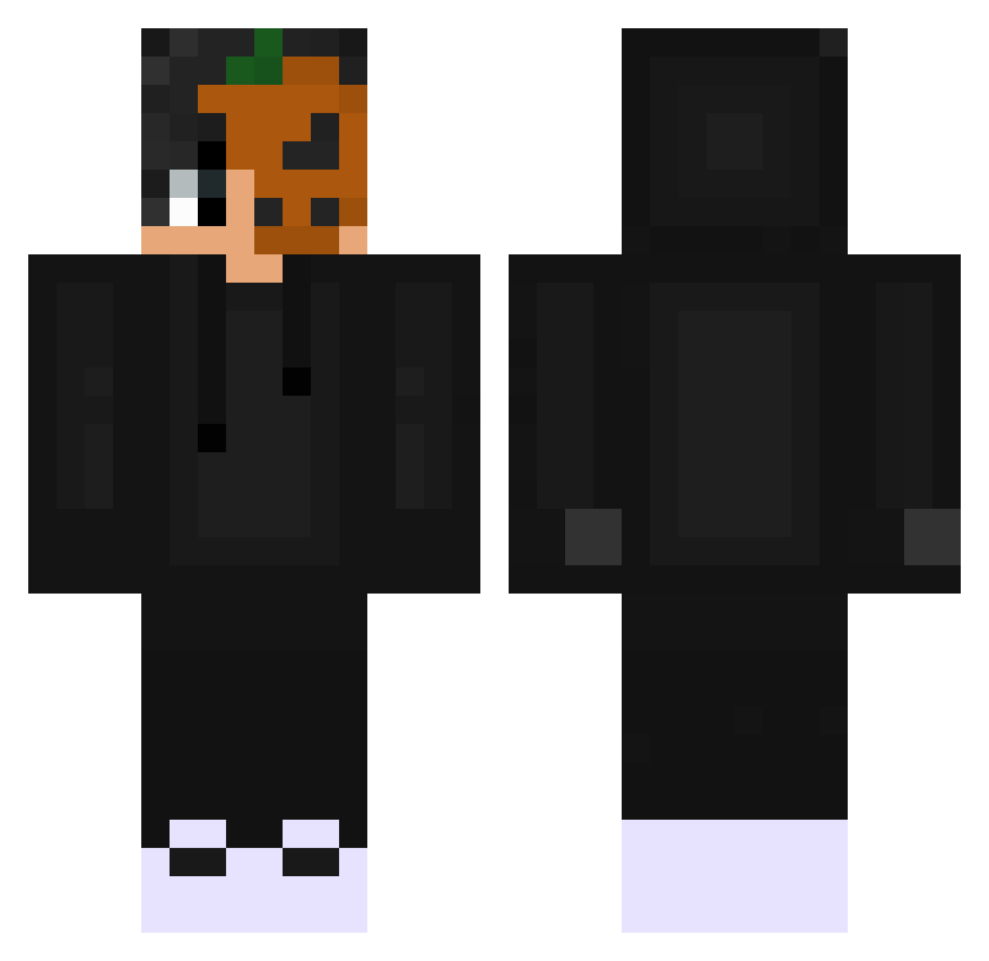 LostV2 Minecraft skin, front and back view