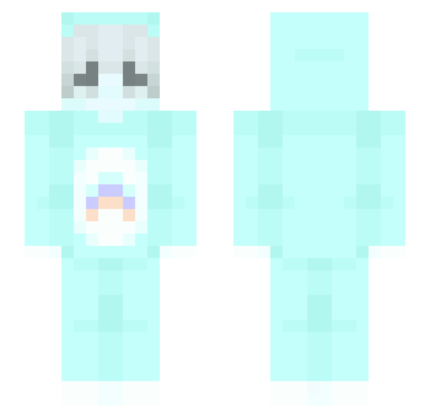 _oBacon Minecraft skin, front and back view