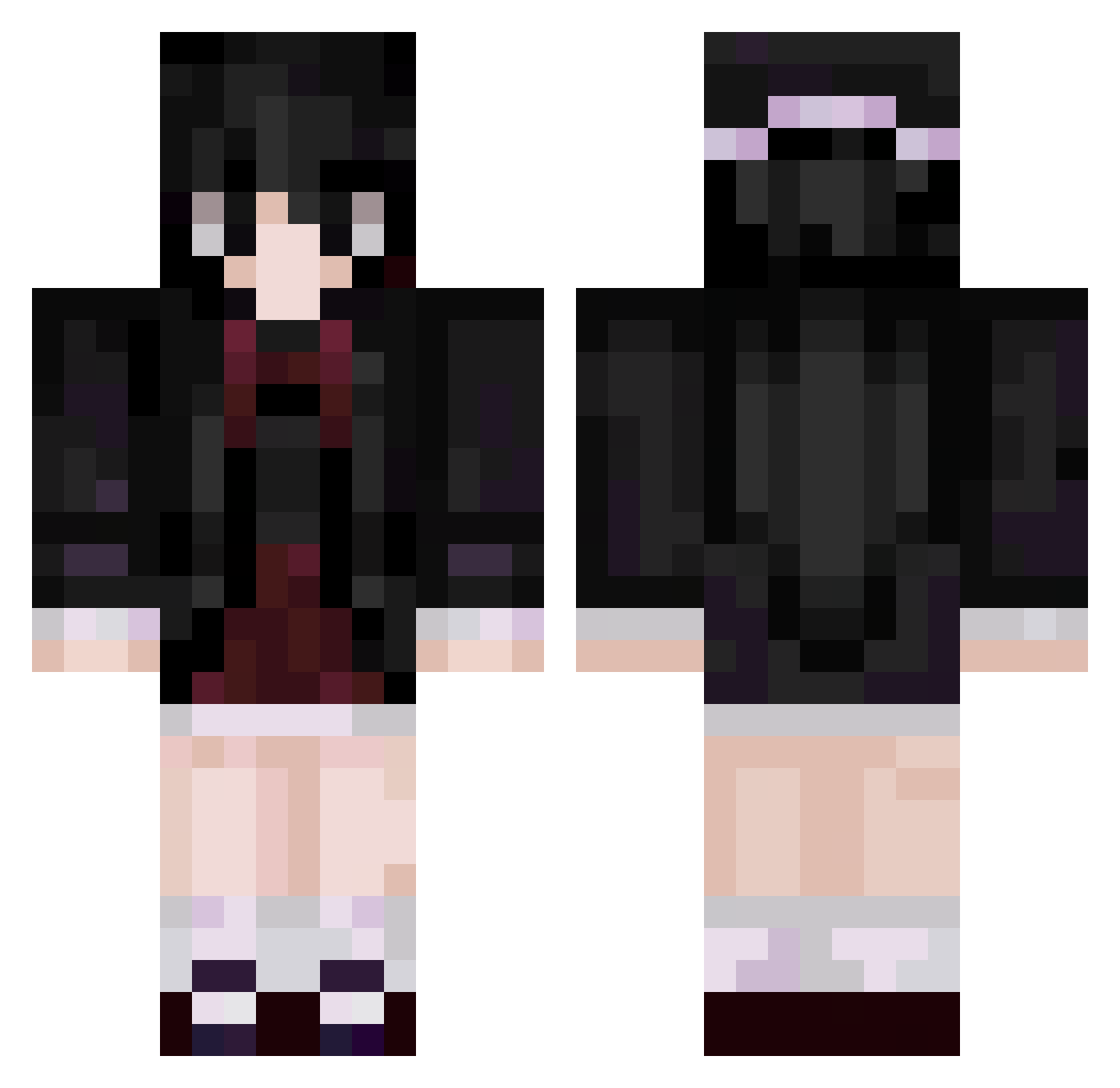 sycam99 Minecraft skin, front and back view