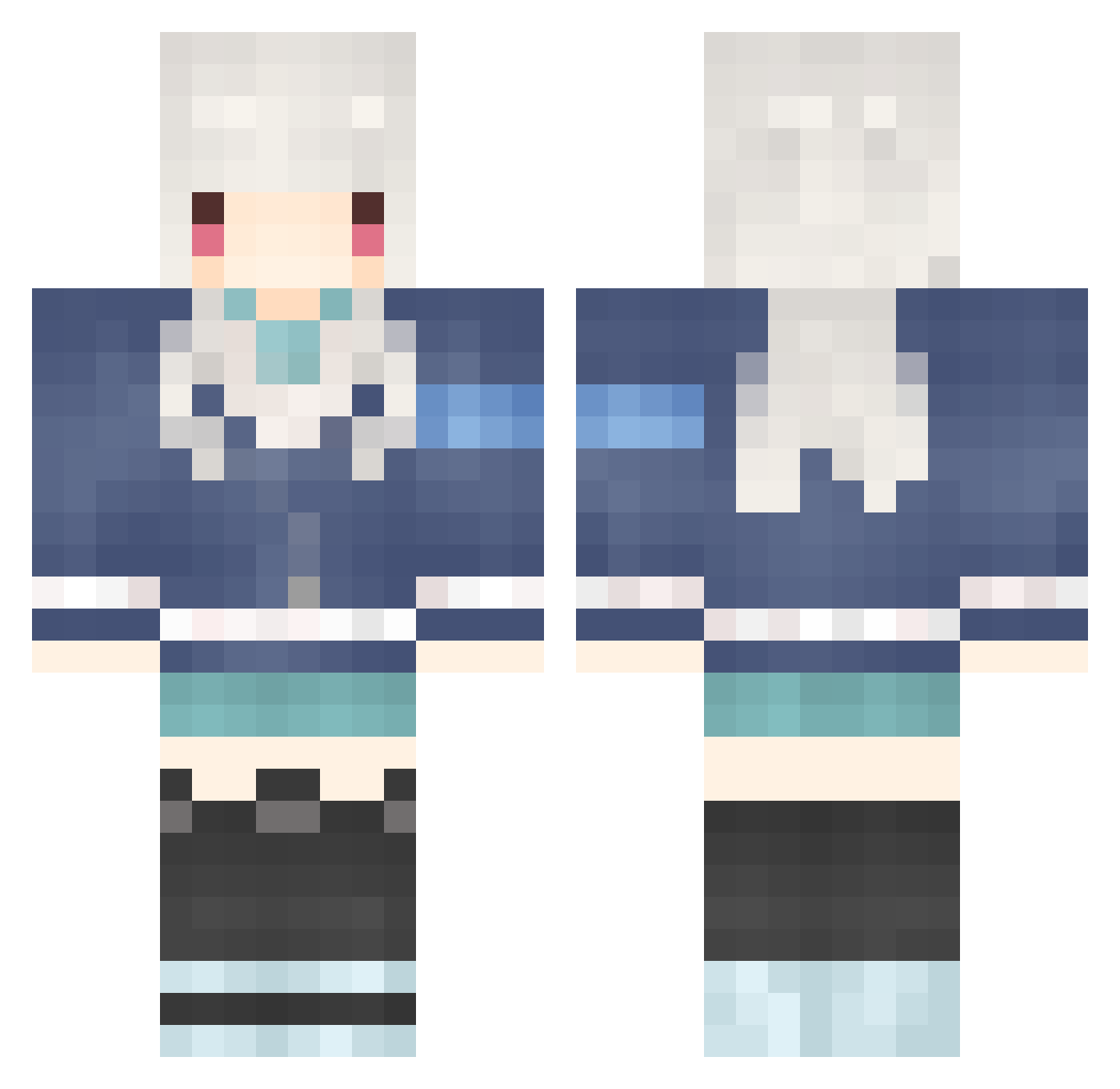 g1212g Minecraft skin, front and back view