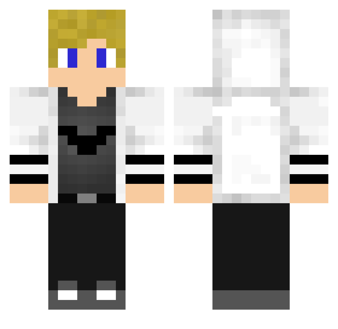 Breyz Minecraft skin, front and back view