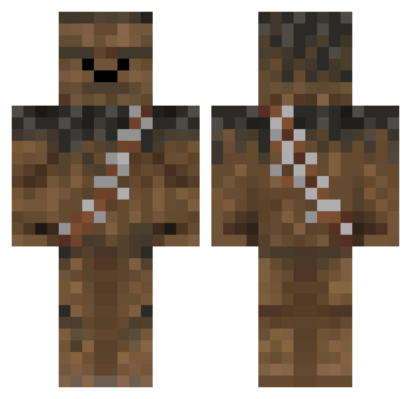 Sabroee Minecraft skin, front and back view