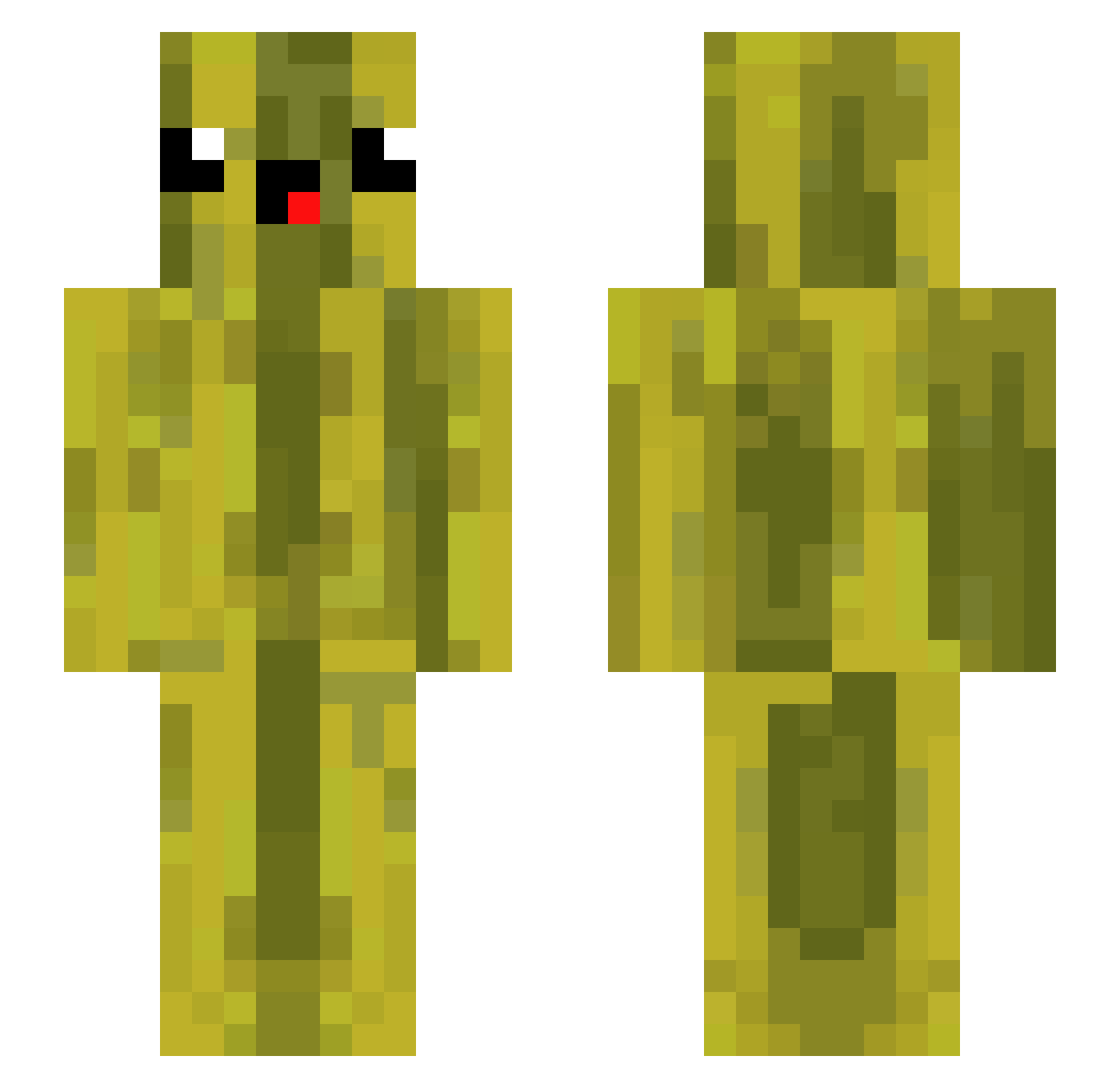 00skeeley Minecraft skin, front and back view