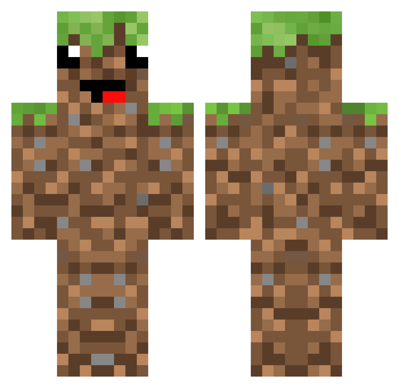 NatchaNhon Minecraft skin, front and back view