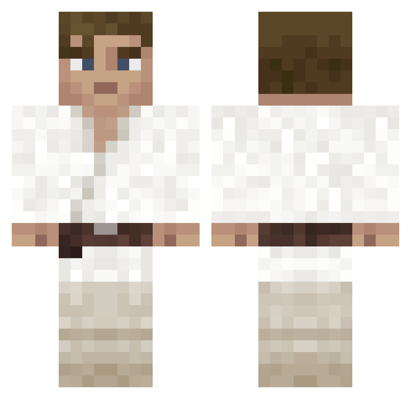 AstroBoy_08 Minecraft skin, front and back view