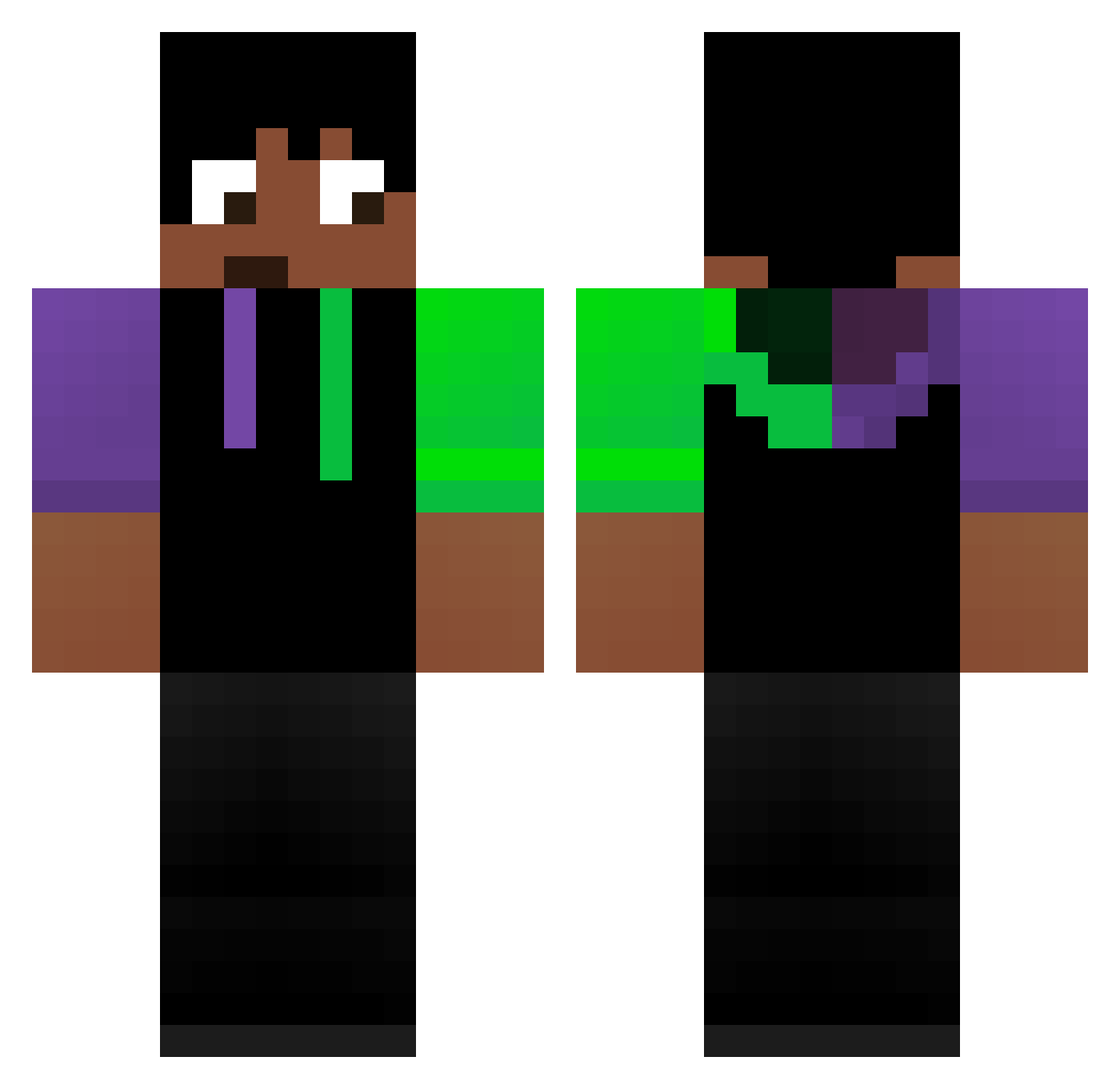 Dewier_ Minecraft skin, front and back view