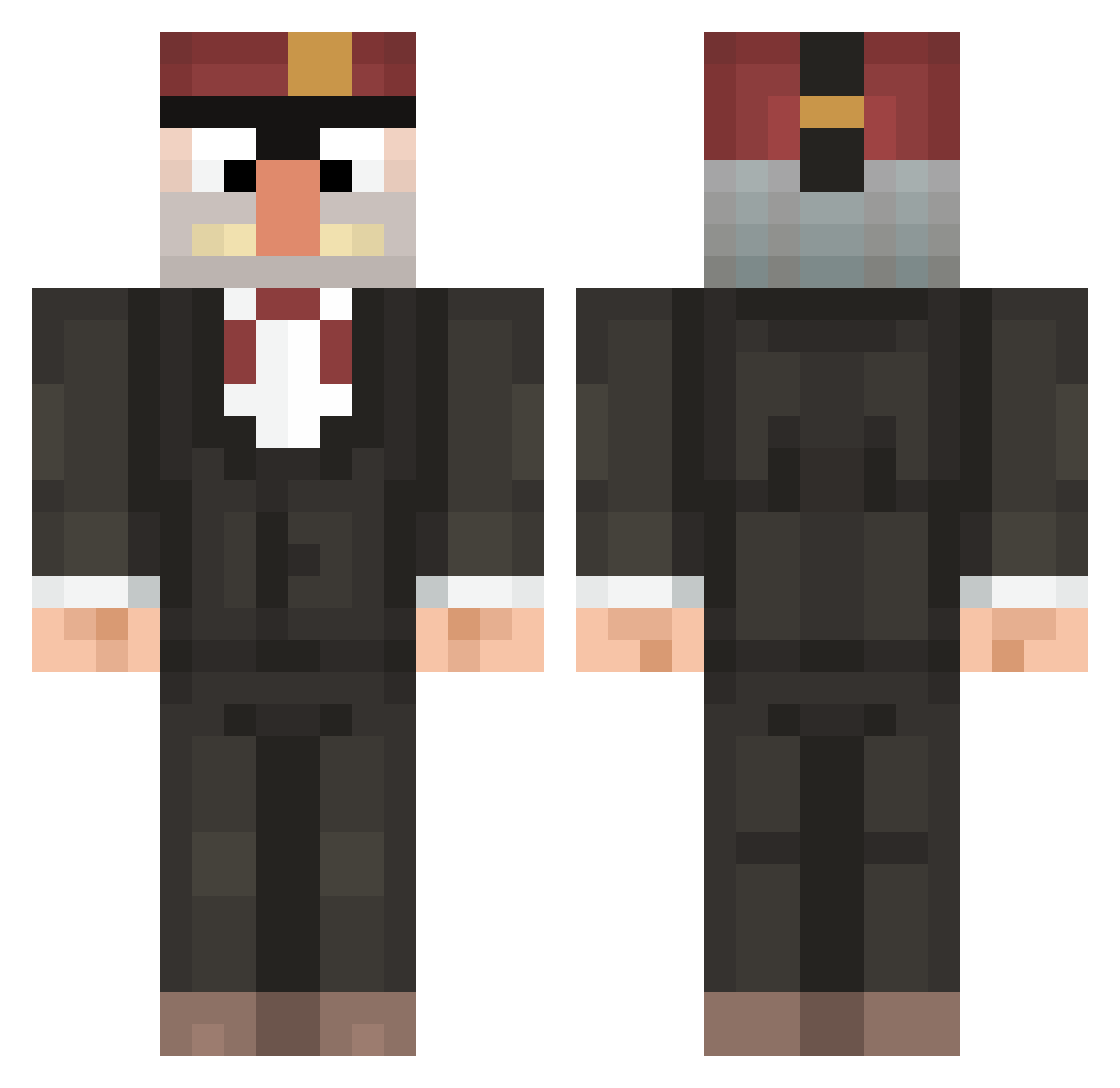 ryancola2 Minecraft skin, front and back view