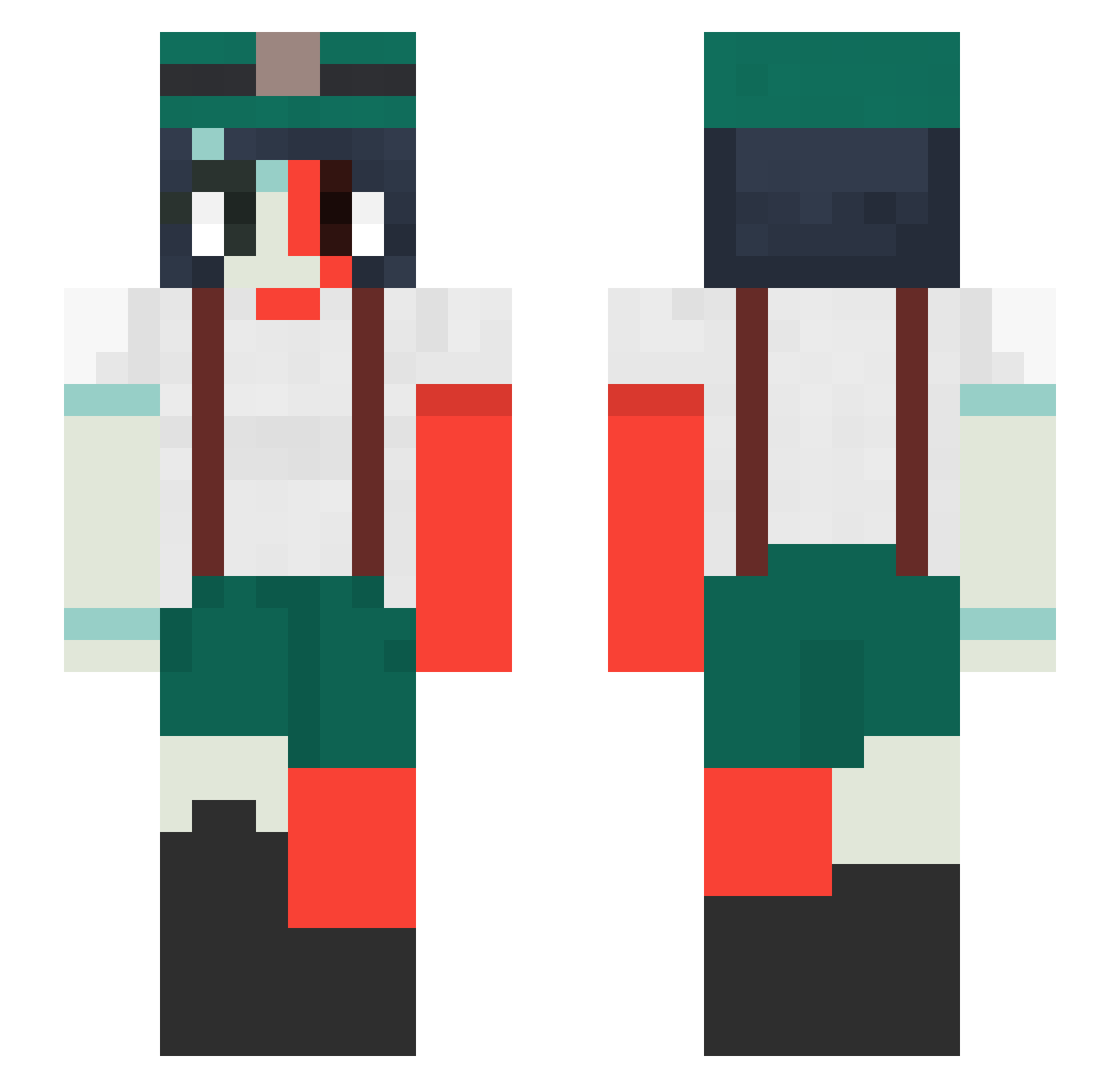 Jeeff_Beezoos Minecraft skin, front and back view