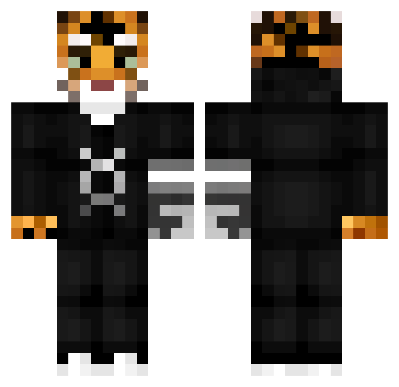 zGu1P Minecraft skin, front and back view