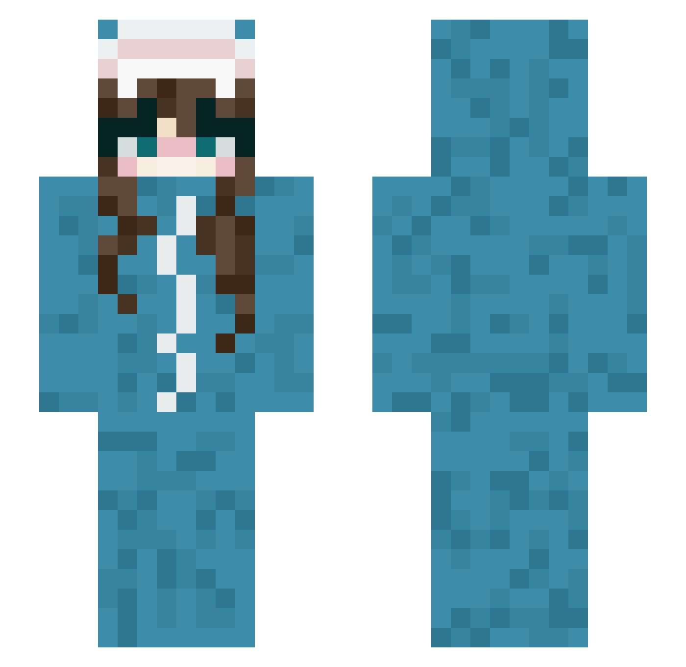 UnitingRaptor33 Minecraft skin, front and back view