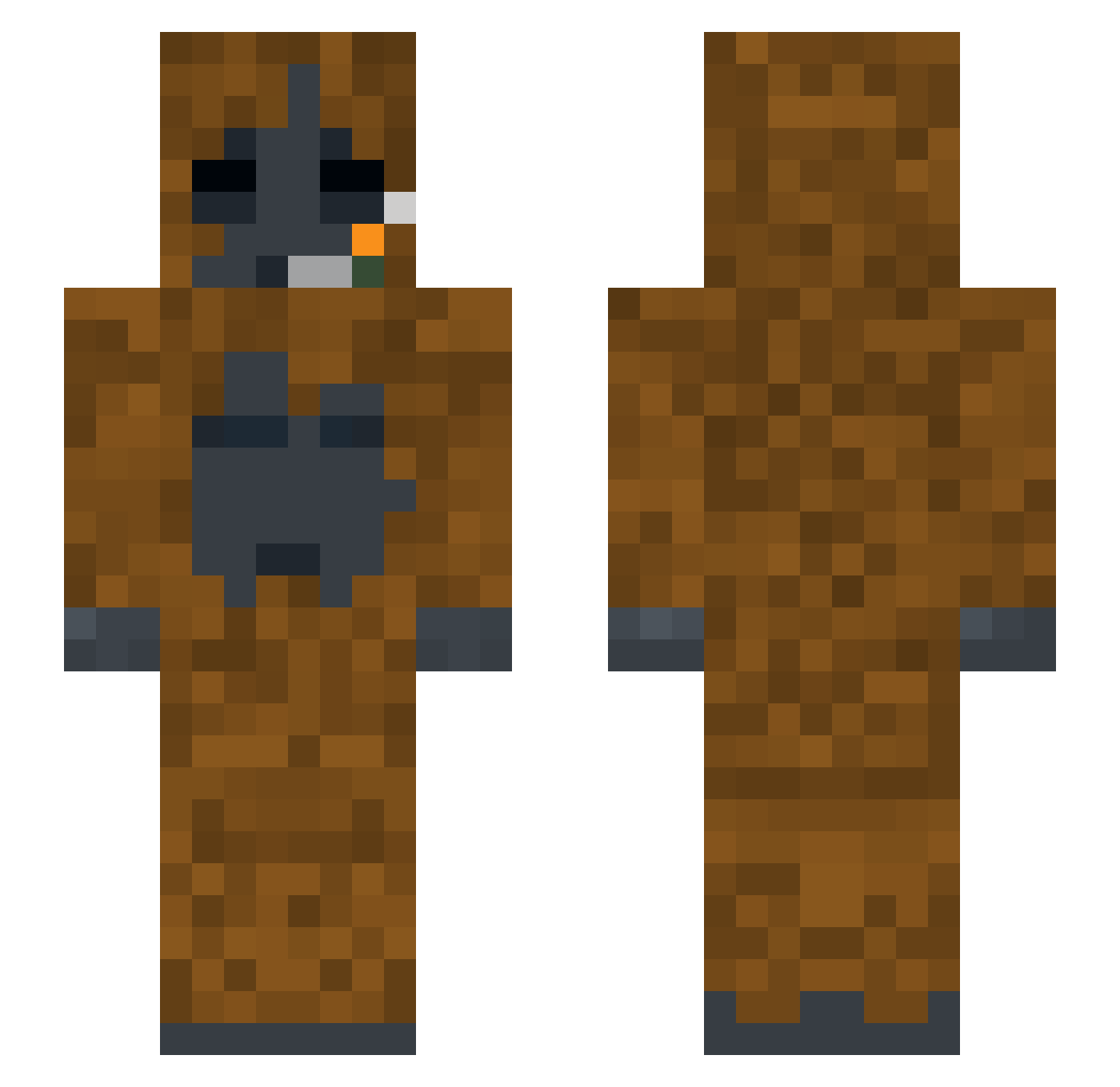 Kocingoo Minecraft skin, front and back view