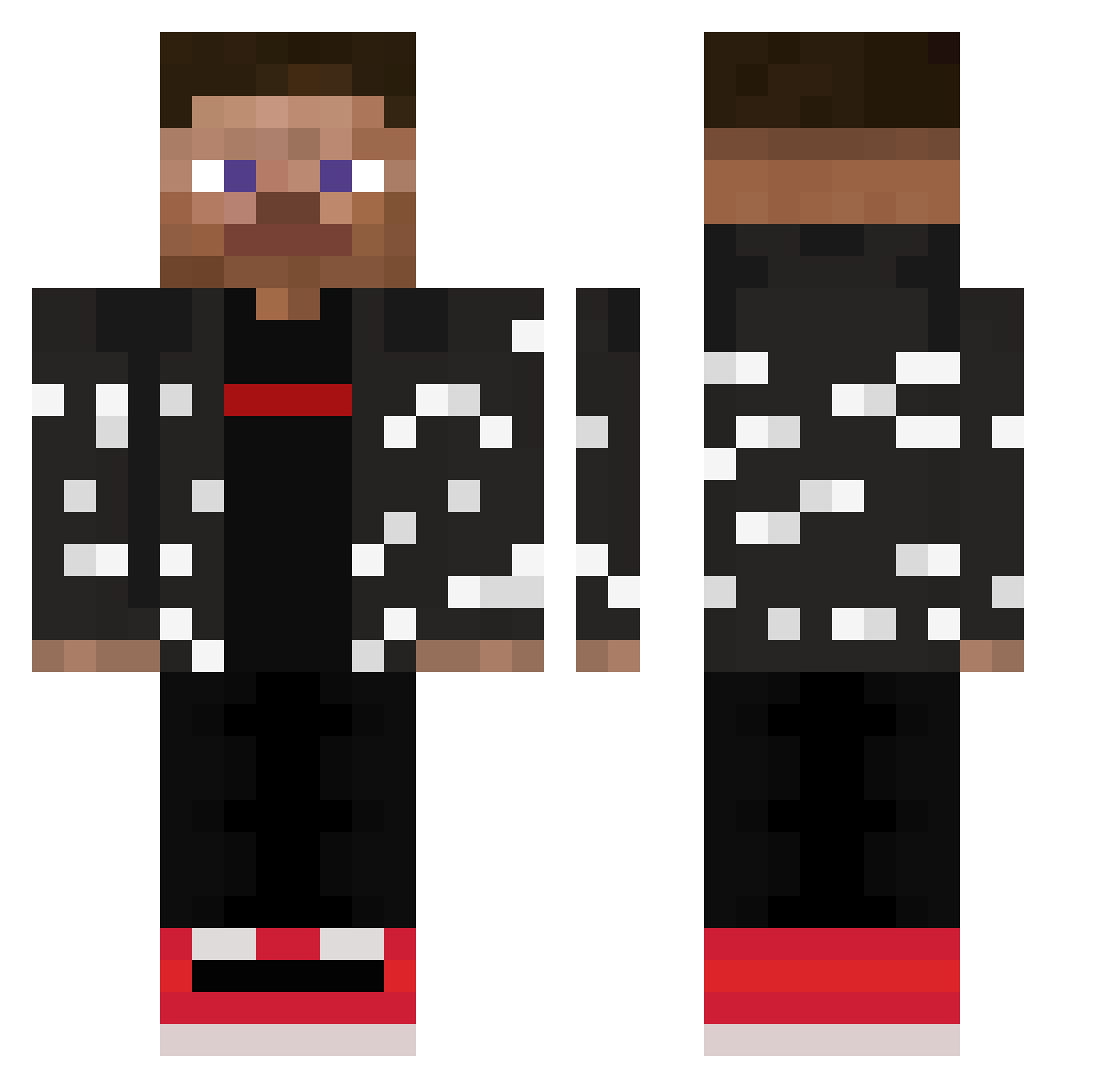 kylojr Minecraft skin, front and back view