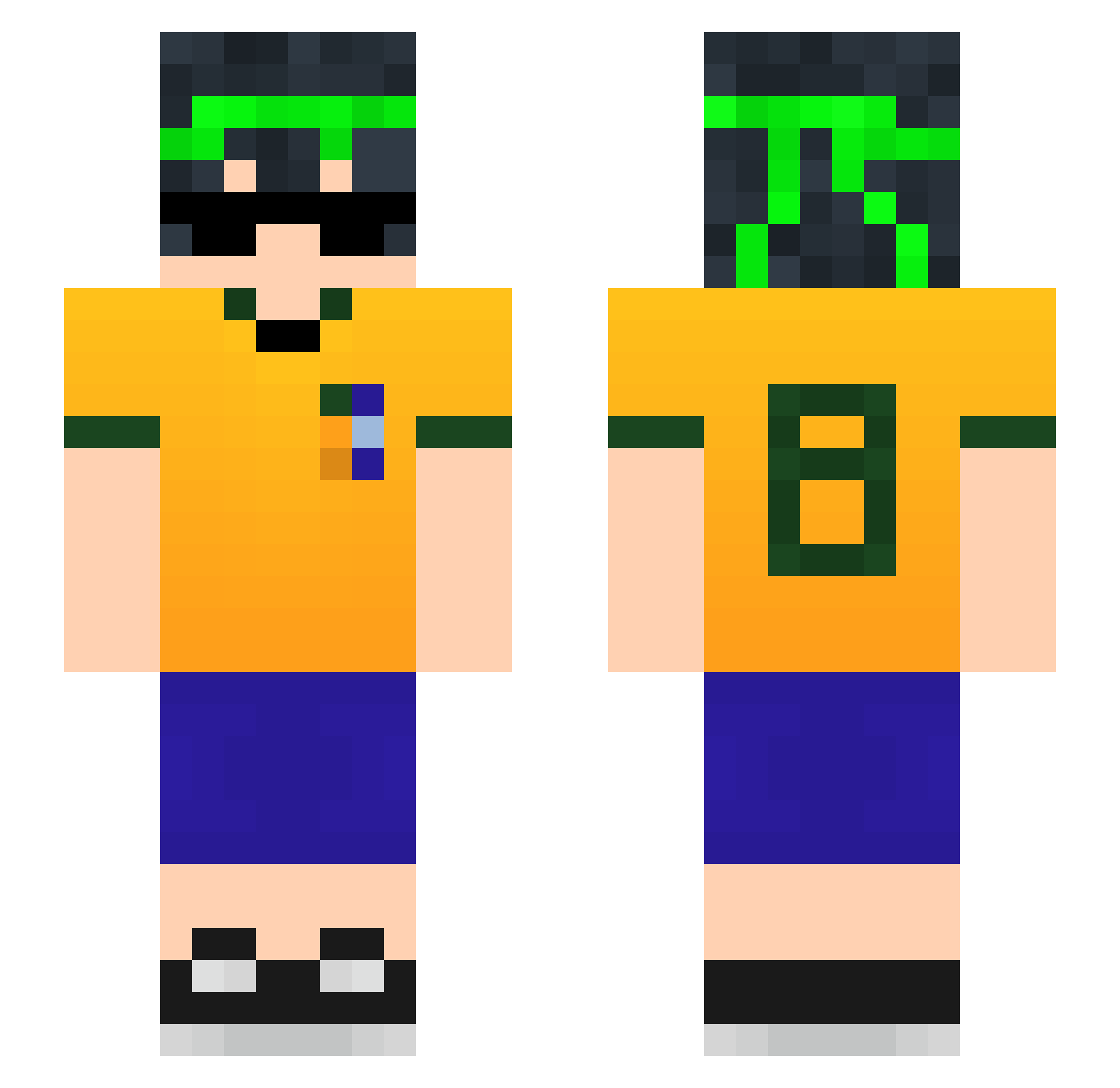 Loz_Magoz Minecraft skin, front and back view