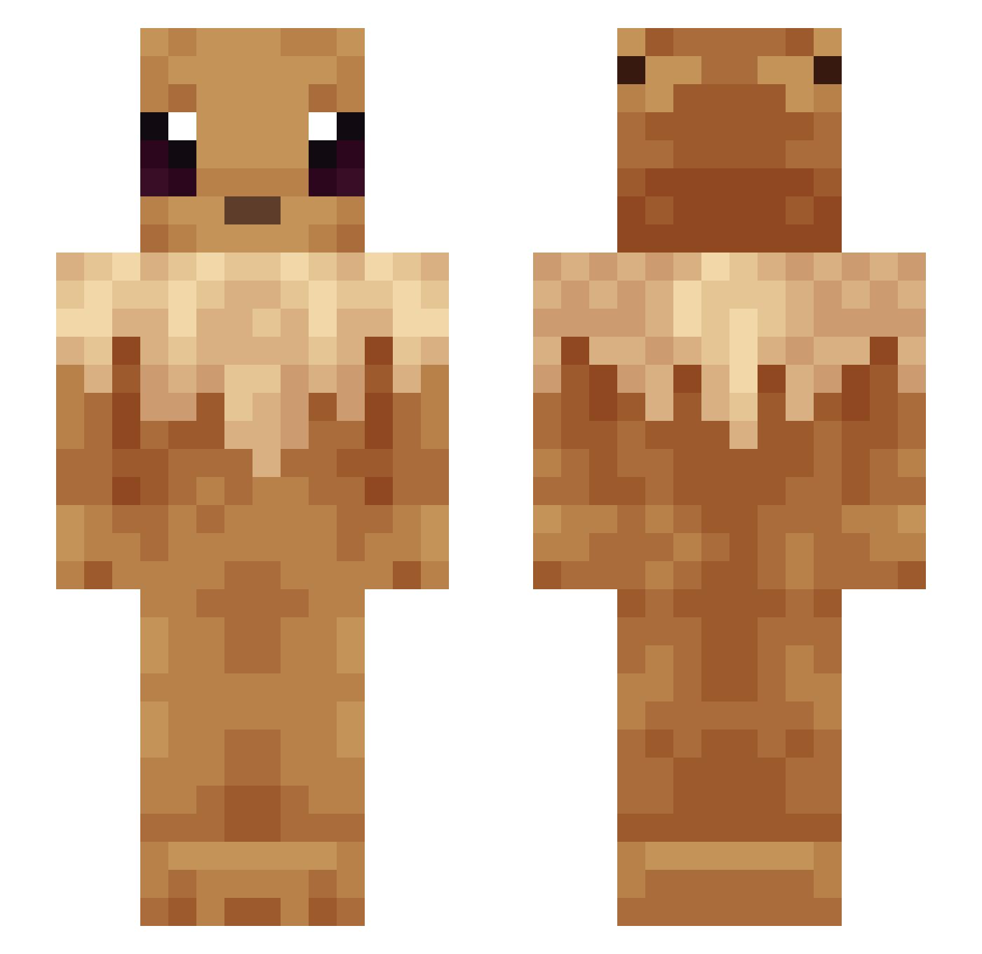 Derpenstein23 Minecraft skin, front and back view