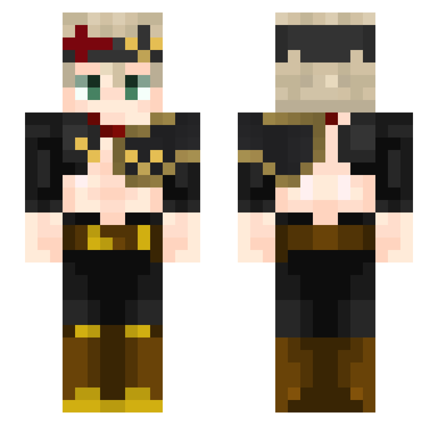 Mon__arch Minecraft skin, front and back view