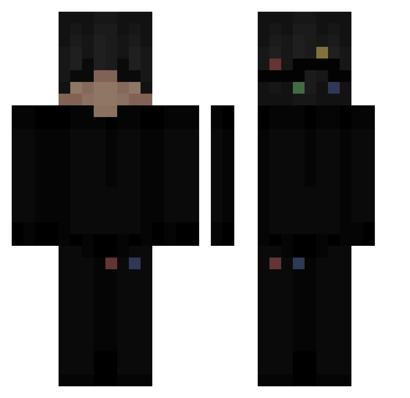 SpaceJam_Bugs Minecraft skin, front and back view