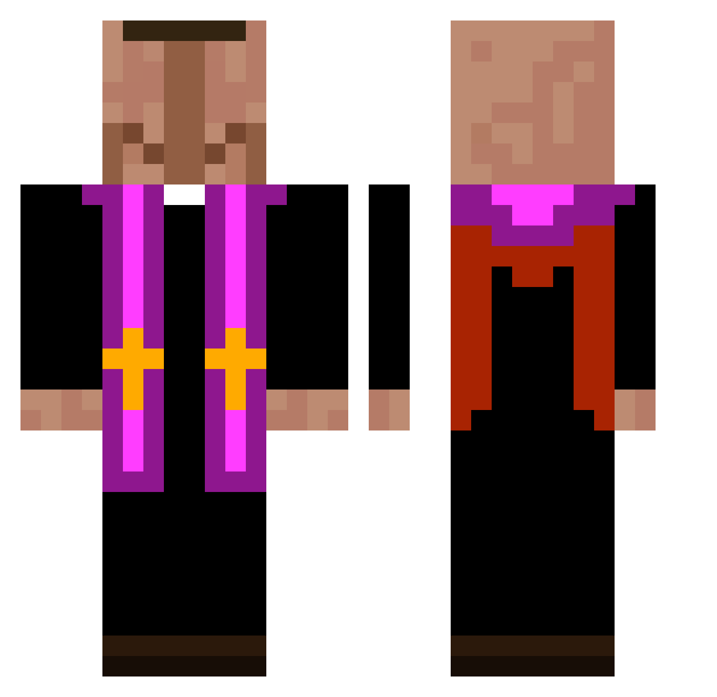 le0_86 Minecraft skin, front and back view