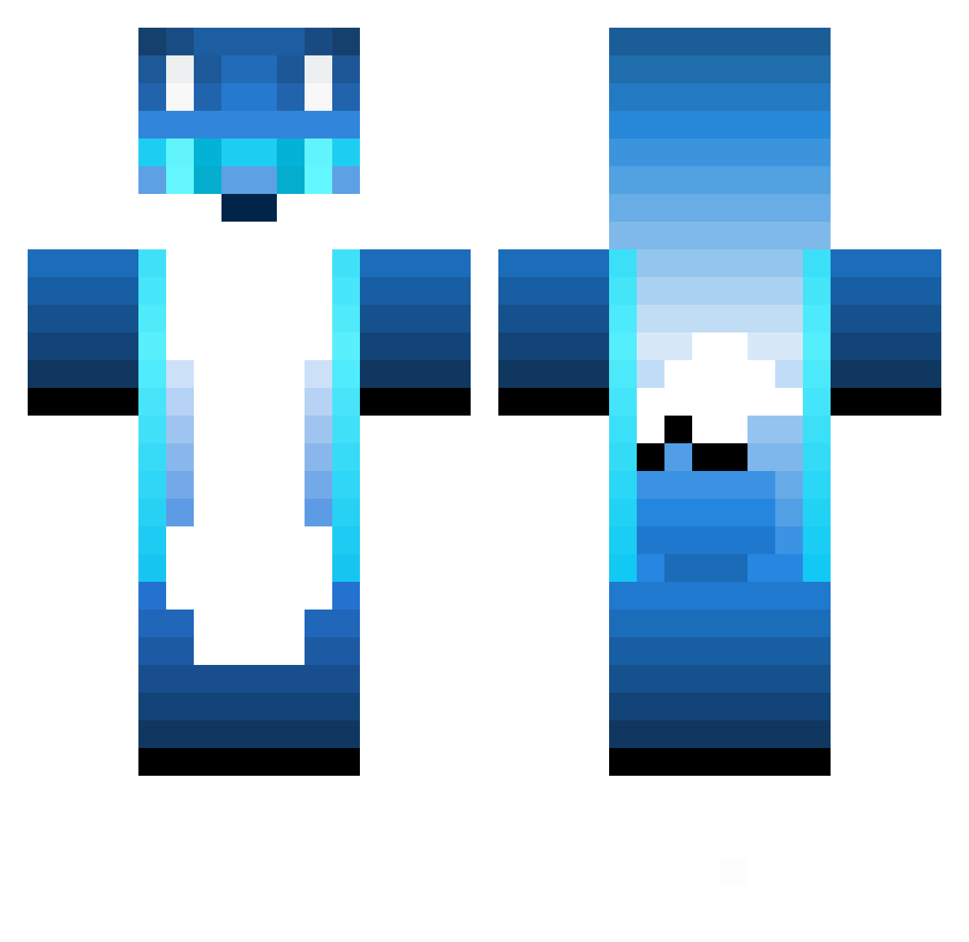star__snow Minecraft skin, front and back view