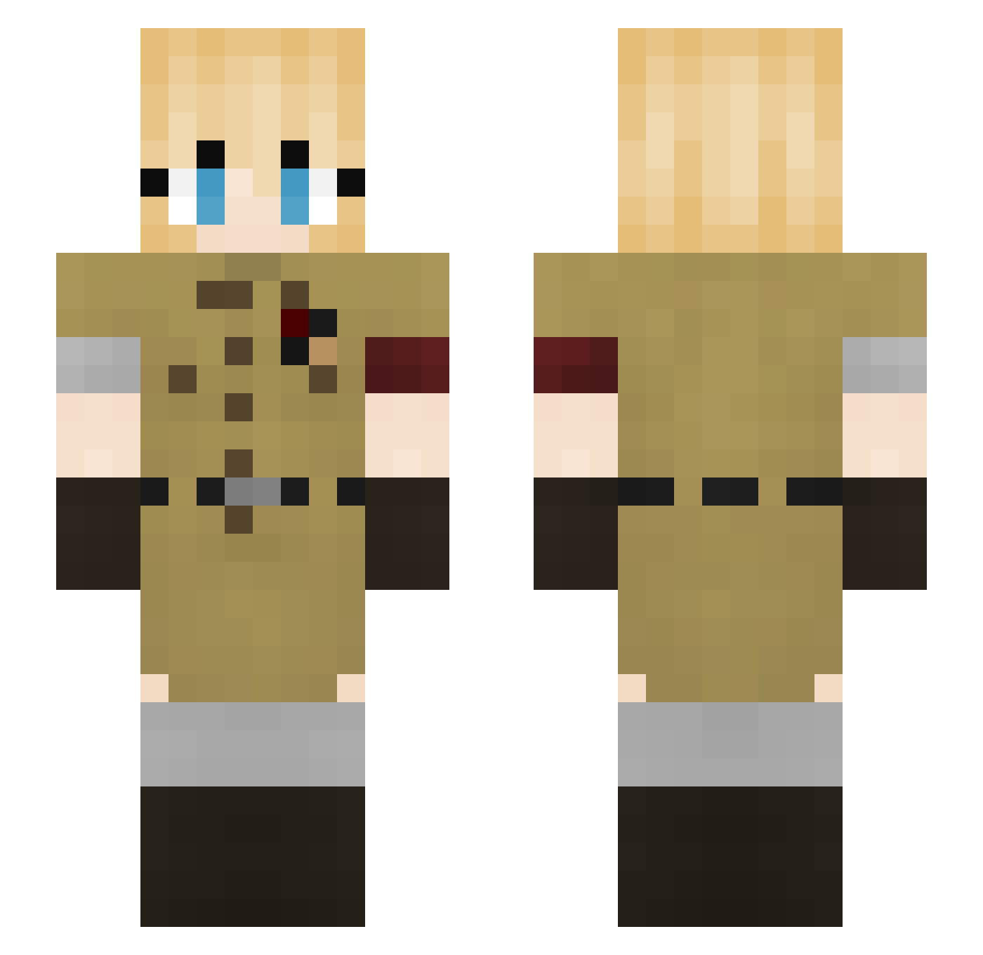 N1Z_7 Minecraft skin, front and back view