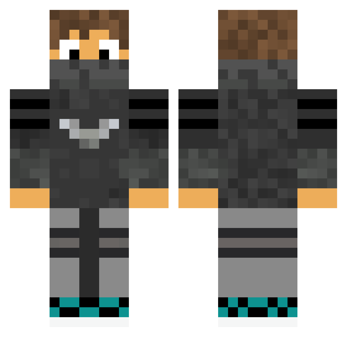 StameN Minecraft skin, front and back view