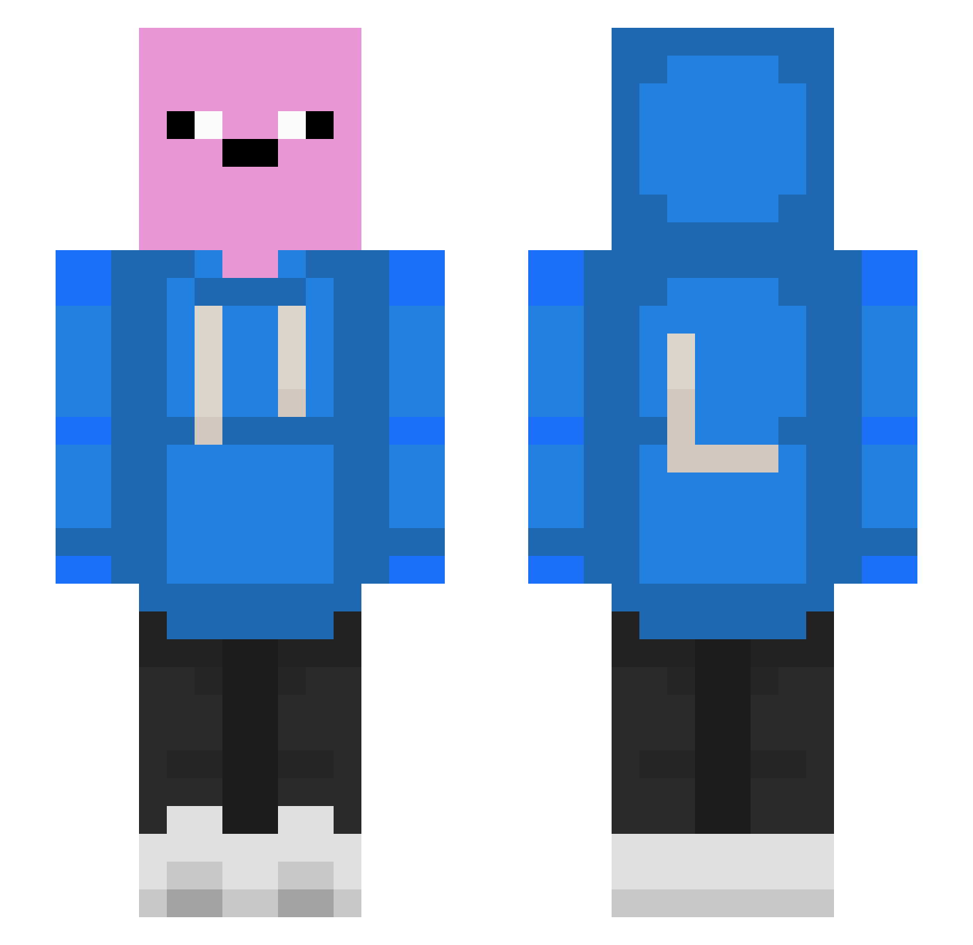 L1GHTIFY Minecraft skin, front and back view